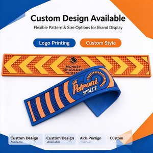 Custom Silicone <b>Bar</b> <b>Mat</b> Non Slip Drainage <b>Bar</b> Runner With Embossed Logo For <b>Bar</b> Cafe Counter - Product Image 2