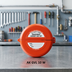 Boîtier de sécurité rond orange avec loquet pour stockage de clés d'équipement et étiquetage de déconnexion (LOTO) - Product Image 3
