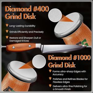 Affilacoltelli Manuale Rapido a 3 Fasi con Sistema a Rullo in Legno, Facile da Usare, <span class=keywords><strong>Pietra</strong></span> <span class=keywords><strong>per</strong></span> <span class=keywords><strong>Affilare</strong></span> <span class=keywords><strong>per</strong></span> <span class=keywords><strong>Coltelli</strong></span> da Chef e da Caccia - Product Image 5
