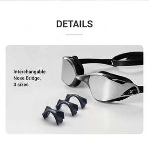 Lunettes de course personnalisées grand cadre HD anti-buée en silicone PC pour adultes Lunettes de natation de plongée professionnelles étanches UV - Product Image 3