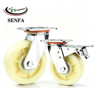 Roulettes industrielles universelles robustes de 4 à 8 pouces avec frein pivotant et roulement à billes pour chariots <span class=keywords><strong>CMCL</strong></span> - Product Image 1
