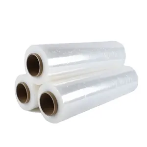 Factory Price Custom Pallet Film Lldpe 17 Mic Stretch Wrap Packaging Film Cast Stretch Films Carton Box Household Products Soft