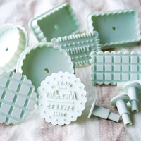Emporte-pièces à gaufres et biscuits en ABS, forme ronde et rectangulaire, pour enfants - Fabricant