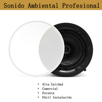 Système audio commercial élégant pour restaurants : haut-parleur de plafond pour café, salle à manger fine, et projets audio avec woofer