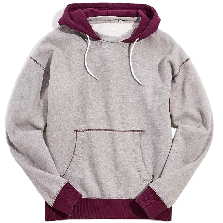 Áo Hoodie Lông Cừu Cotton Polyester Quần Áo Nam Cổ Điển Áo Hoodie Chui Đầu Cổ Điển Khối Màu Dài Tay Thời Trang Logo