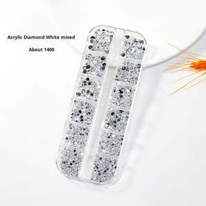 3D Plastic Nail Rhinestones <b>Red</b> Green Gold Mix Snowflake Pearl <b>Glitter</b> Christmas Nail Art Jewelry Decoration Manicure - Product Image 6