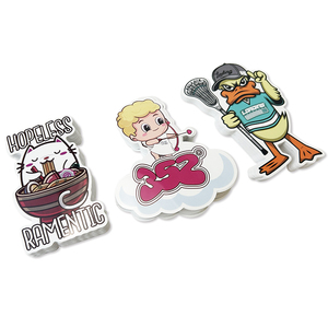 Bán buôn Vinyl Scratch UV kháng Sticker in ấn tùy biến trang trí Paul và Cá Mập Dễ Thương Die cắt Sticker Nhà cung cấp - Product Image 4