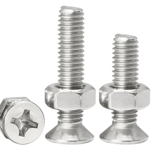 Juego de tornillos y tuercas de máquina de cabeza avellanada métrica de acero inoxidable 201 Grado 8.8 M2-M8 - Product Image 5