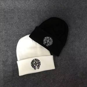 Casquette en tricot jacquard coton et élasthanne brodée Chrome Hearts, nouvelle collection automne-<span class=keywords><strong>hiver</strong></span>, pour adultes, hommes et femmes, tendance, bonnet chaud à capuche - Product Image 3