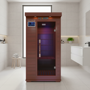 Poêle de sauna moderne en bois de cèdre rouge massif pour 1 personne, prix d'usine, <span class=keywords><strong>spa</strong></span> à domicile, alimentation électrique, installation facile, garantie de 2 ans - Product Image 1