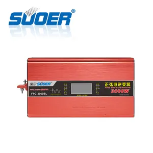 Suoer factory 3000W 24v DC 220v AC pure sine wave invertor Single output inverter with LED display
