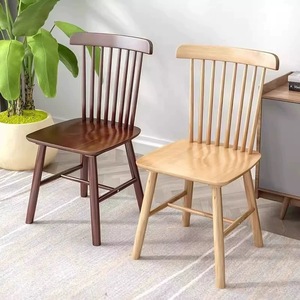 Sedia <span class=keywords><strong>in</strong></span> <span class=keywords><strong>Legno</strong></span> <span class=keywords><strong>Massello</strong></span> Personalizzata Stile Scandinavo per Ufficio, Sala da Pranzo, Ristorante e Salotto, Senza Braccioli - Product Image 4