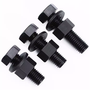 Pernos Y Tuercas Hexagonal Negro Nylon Plástico Pernos hexagonales Tuercas Espaciadores Arandela Rosca completa Tornillos de cabeza hexagonal M6 <span class=keywords><strong>M8</strong></span> M10 X 45mm M12 - Product Image 4