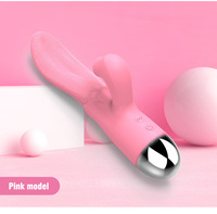 Sexspielzeug Zungen-Leckvibrator für Frauen Brustwarzen Klitoris-Sauger Anale Vibrationsstimulation Weibliche Masturbation Erwachsenen-Artikel