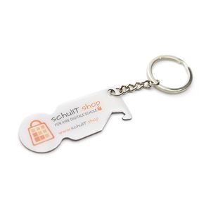 Llavero abridor de botellas con chip, para promoción, económico, con logo impreso, epoxi, removedor de clavijas de carrito de compras - Product Image 2