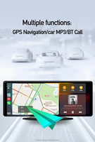 Monitor de Coche IPS de 10.26 Pulgadas Compatible con Carplay Inalámbrico, Android Auto, Navegación, Mirror Link, Imagen de Reversa OEM, Pantalla Táctil Portátil