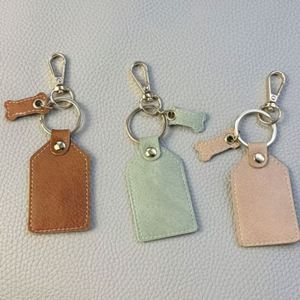 Vintage Style Pu Leather Keychain Cute Photo Holder Frame <b>Keyring</b> Trendy Bag <b>Charm</b> for Pet Lovers - Product Image 4