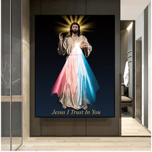 Il y a de la lumière derrière la série Religion de jésus, des images d'art mural et des affiches pour la décoration de la maison, caudro, décoration du salon - Product Image 3