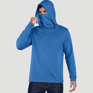 Venta al por mayor personalizado UPF 50 sublimación manga larga pesca Sudadera con capucha secado rápido transpirable Spandex/poliéster 400g hombres de talla grande al aire libre - Product Image 2