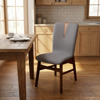 Chaise de conférence haut de gamme de style nordique MULIGNA, dossier simple et moderne, chaise de salle à manger en bois massif pour la maison et les restaurants
