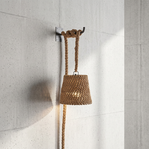 Rattan Bell Shade Wall Lamp E26 LED Warm White 3500K Mounted Indoor <b>Lighting</b> for Restaurant Industrial Style 120 Beam Angle - Product Image 2