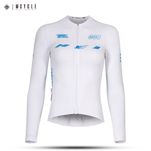 Maillot de cyclisme à manches longues pour femme, séchage rapide, en spandex/polyester, respirant, vêtements de sport personnalisés, grandes tailles - Product Image 2