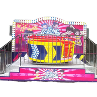 Manèges de divertissement Mini Samba Tagada Disco 8 places pour enfants, équipement de parc d'attractions intérieur d'occasion pour la vente de parcs à thème