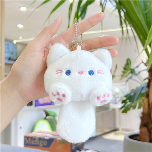Llavero de Peluche Suave de Algodón PP con Forma 3D de la Serie Gatos de Ocio, Adorable y Genial, con Sonido, Diseño BIBI Call Meow Meow Planet y Cierre - Product Image 4