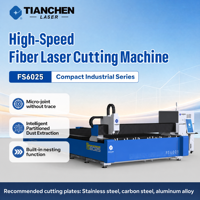 Nouvelle machine de découpe laser à fibre FS6025 avec fonction de nesting intégrée, traitement automatique de tôles par CNC à refroidissement par eau