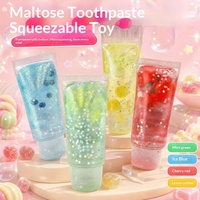 Dentifrice pour jeunes en TPR, translucide, effet aurore, à la maltose, à récupération lente, compressible, créatif, 12 cm, moulable, MYT-YG