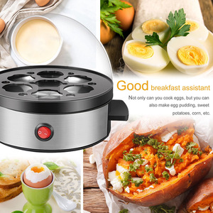 Egg Steamer Stainless Steel 1-7 Eggs Single Layer Electric Egg Boiler Household Mini <b>Breakfast</b> <b>Maker</b> - Product Image 3