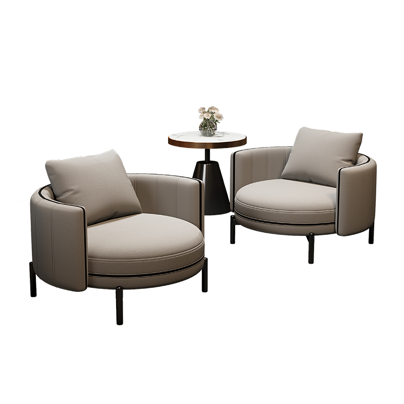 Gris chaud (une table et deux chaises)