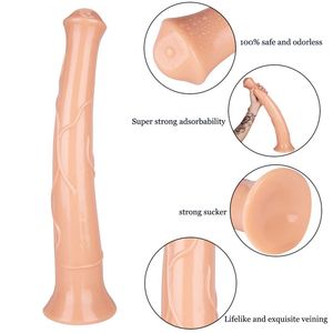 44Cm Super Lange Dierlijke Dildo Zuignap Dildo Reusachtig Paard Dildo Haan Realistische Penis Vagina Seksspeeltjes Voor Vrouwen Masturbator - Product Image 3