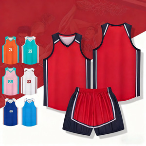 Camiseta de Baloncesto de Poliéster con Estampado Personalizado, Moderna y Novedosa, para Niños y Jóvenes, de Secado Rápido y Transpirable - Product Image 1