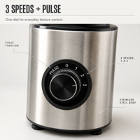 Blender en verre 300W 1500ml, vitesse variable, mixeur, presse-agrumes, moulin à épices, appareil de cuisine domestique de table, en acier inoxydable