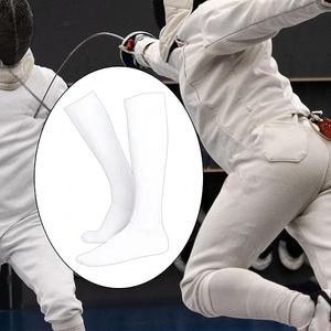 Bonne qualité coton blanc absorber la sueur genou haute <span class=keywords><strong>chaussettes</strong></span> athlétiques soutien confortable <span class=keywords><strong>chaussettes</strong></span> d'<span class=keywords><strong>escrime</strong></span> pour feuille Epee - Product Image 2
