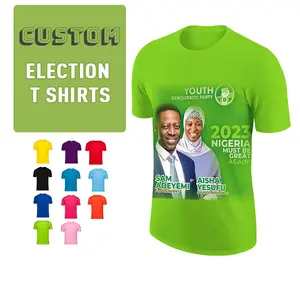Maglietta elettorale promozionale religiosa frontale e posteriore personalizzata