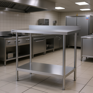 Table de travail de cuisine en acier inoxydable Vevor 24x36 pouces, robuste, hauteur réglable, table de préparation pour restaurant - Product Image 2