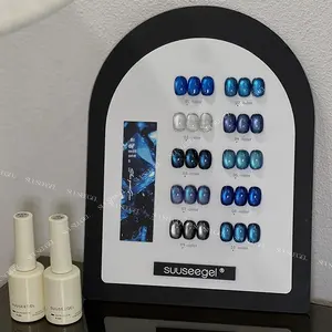 Suuseegel新款10色月光猫眼指甲套装长效蓝色宝石指甲油紫外线凝胶套装美甲沙龙 - Product Image 2
