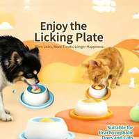 Gamelle interactive anti-glouton pour chien avec plaque de léchage et design de nettoyage de la langue, étanche et anti-fuite en TPR/PET