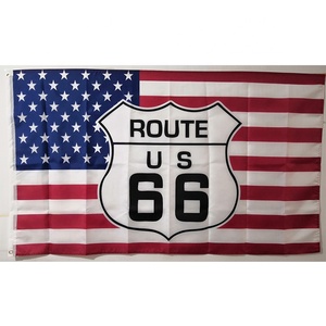 Offres Spéciales 100% Polyester 3X5ft personnalisé historique West US Route <span class=keywords><strong>66</strong></span> drapeaux impression numérique et populaire - Product Image 2