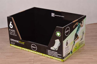 Présentoir de comptoir en carton pour chaussettes, produits d'épicerie, serviettes – Plateau de présentation de bureau en papier PDQ