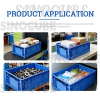 Caja de Plástico Plegable EUO Antideslizante y Resistente, Apilable Verticalmente, para Almacenamiento en Almacenes Automatizados