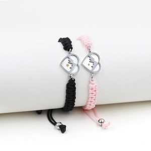 Mode tissé à la main en acier inoxydable foi graine de moutarde hommes et femmes Couple Bracelet en gros - Product Image 3