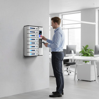 Y2 Power MIA Premium, Gabinete de Carga para Celulares con Pantalla Táctil de 8 Puertas, Fácil de Usar, Cargador de Teléfonos Móviles Montado en la Pared, Ideal para Cafeterías