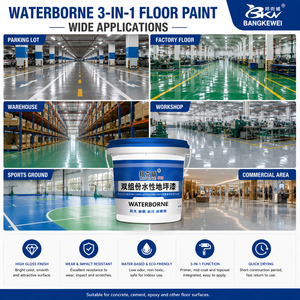 Pintura para Pisos a Base de Agua BKW 3 en 1, Alto Brillo, Resistente al Desgaste, Revestimiento Antipolvo para Pisos, 18 kg - Product Image 5