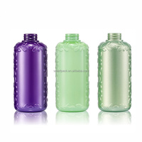 Nouvelle Arrivée Bouteille Vide Unique pour Shampooing et Soins Corporels 500ml avec Motif Floral en Relief – Emballage Cosmétique