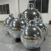 Nouvelle conception de ballon sphérique géant brillant suspendu, hermétique, gonflable, effet miroir, pour la décoration de fête