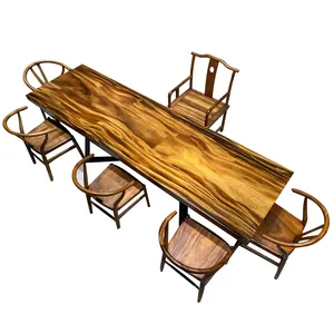 Dalle de noyer sud-américain en bois massif brut naturel Table basse pour salon dalle de noyer