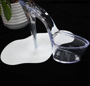 Semelle de chaussure à talon haut transparente en ABS/PC HT-9186, hauteur du talon 13/15/17/20 cm, taille 35-41, semelle plateforme pour la fabrication de sandales pour femmes - Product Image 4